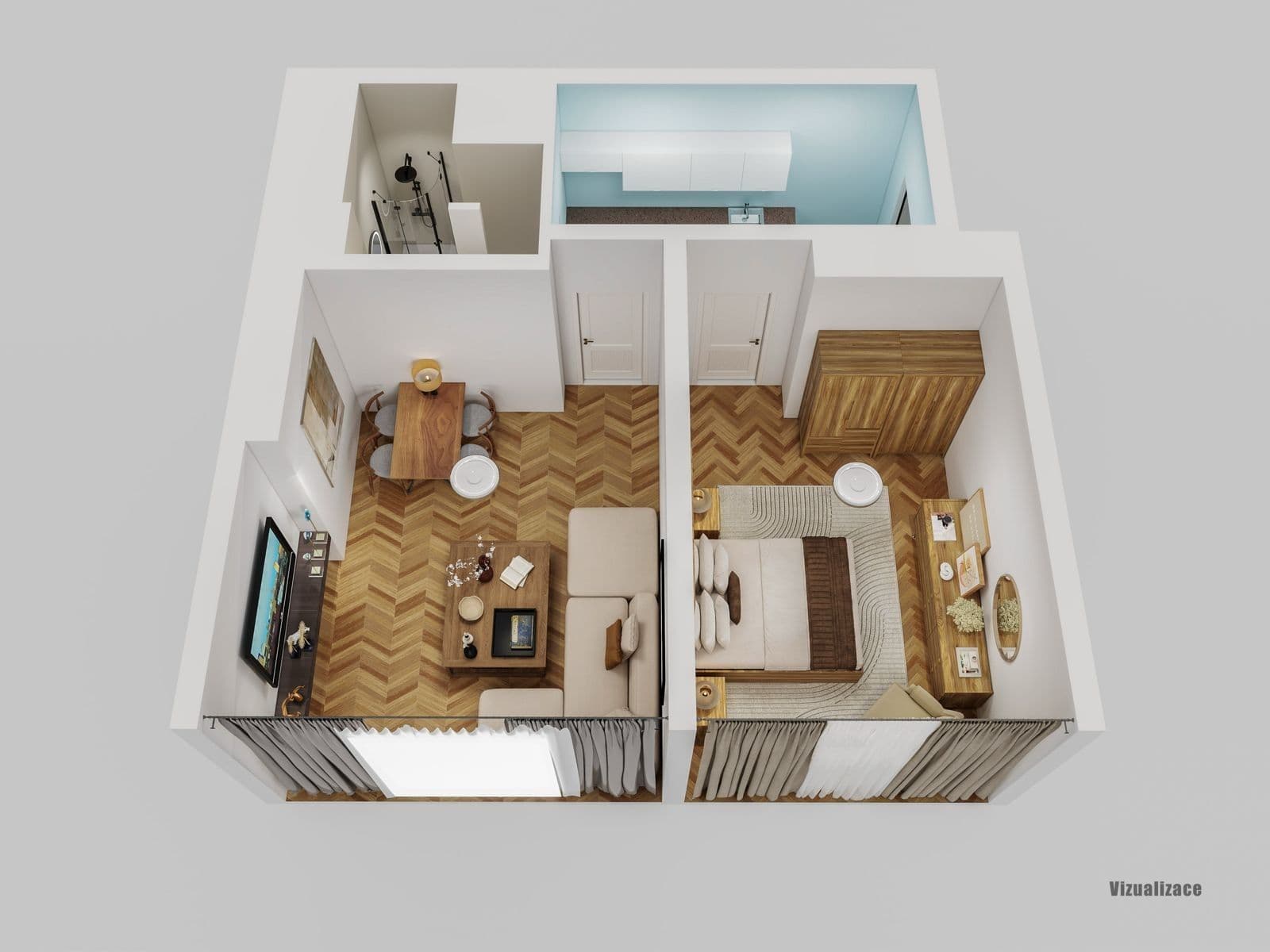 1 bedroom with open-plan kitchen flat to rent, 51 m², V Horkách, Prague, Prague 1 bedroom with open-plan kitchen flat to rent, 51 m², V Horkách, Prague, Prague