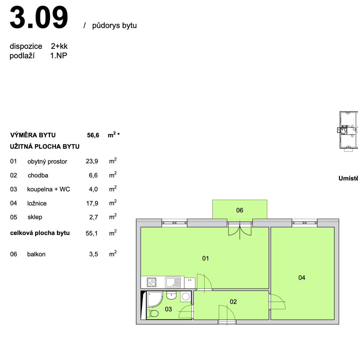 1 bedroom with open-plan kitchen flat for sale, 57 m², Armádní, Milovice, Středočeský Region 1 bedroom with open-plan kitchen flat for sale, 57 m², Armádní, Milovice, Středočeský Region