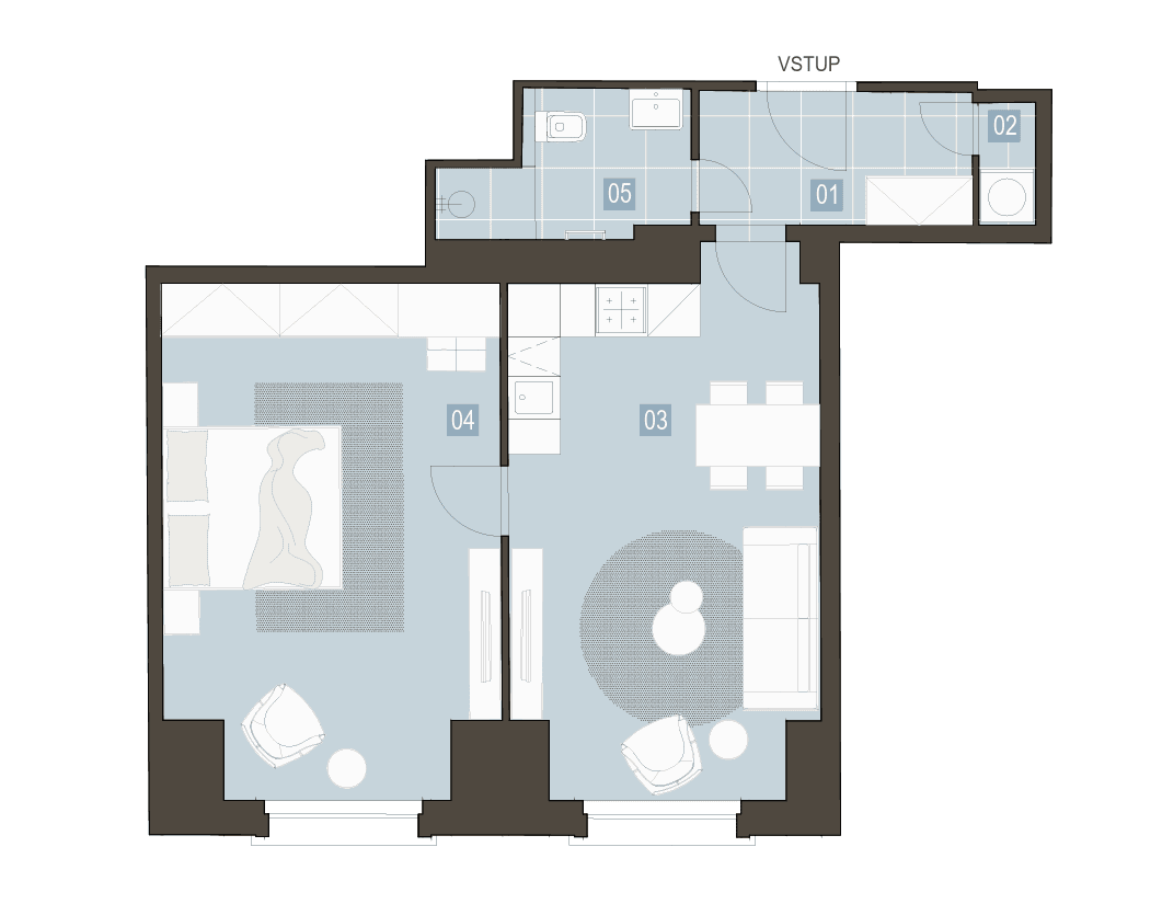 1 bedroom with open-plan kitchen flat for sale, 54 m², Jeseniova, Prague, Prague 1 bedroom with open-plan kitchen flat for sale, 54 m², Jeseniova, Prague, Prague