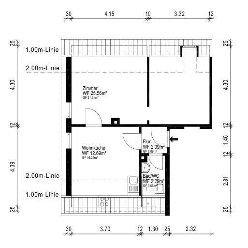 2 bedroom flat to rent, 43 m², Weststraße, Bochum, North Rhine-Westphalia 2 bedroom flat to rent, 43 m², Weststraße, Bochum, North Rhine-Westphalia