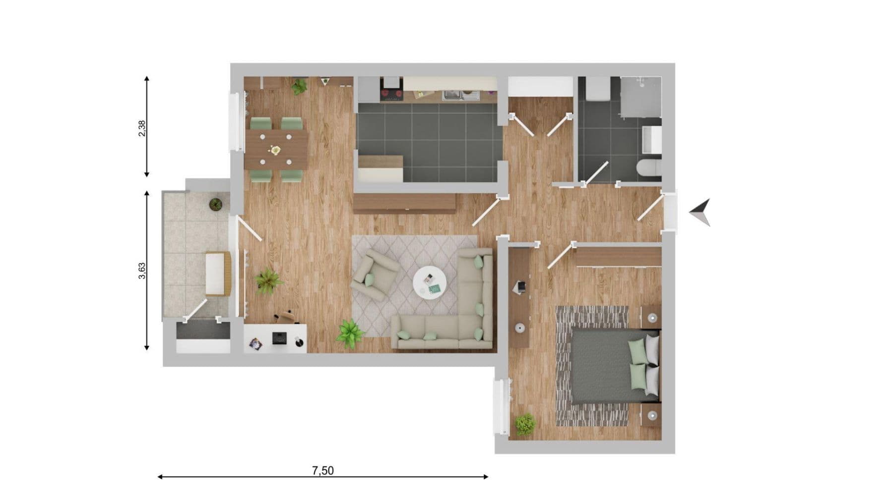 2 bedroom flat to rent, 64 m², Steinkamp 29, Harrislee, Schleswig-Holstein 2 bedroom flat to rent, 64 m², Steinkamp 29, Harrislee, Schleswig-Holstein