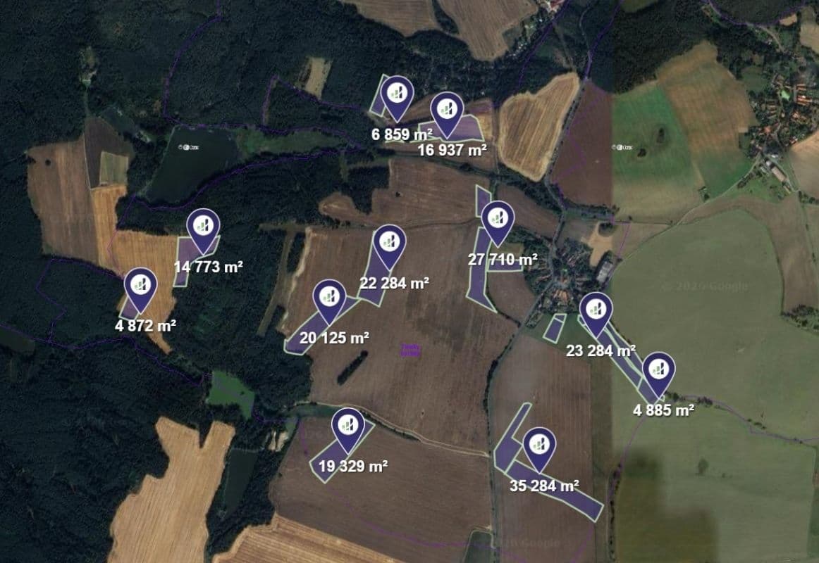 plot for sale, 65,447 m², Drahouš, Středočeský Region plot for sale, 65,447 m², Drahouš, Středočeský Region