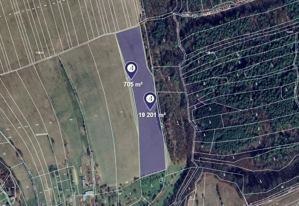 plot for sale, 19,906 m², Kaňovice, Zlínský Region plot for sale, 19,906 m², Kaňovice, Zlínský Region