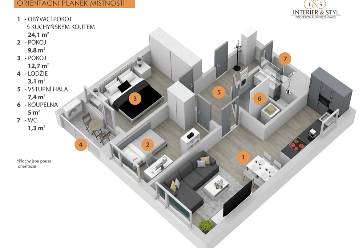 2 bedroom with open-plan kitchen flat for sale, 68 m², Vašátkova, Prague, Prague 2 bedroom with open-plan kitchen flat for sale, 68 m², Vašátkova, Prague, Prague