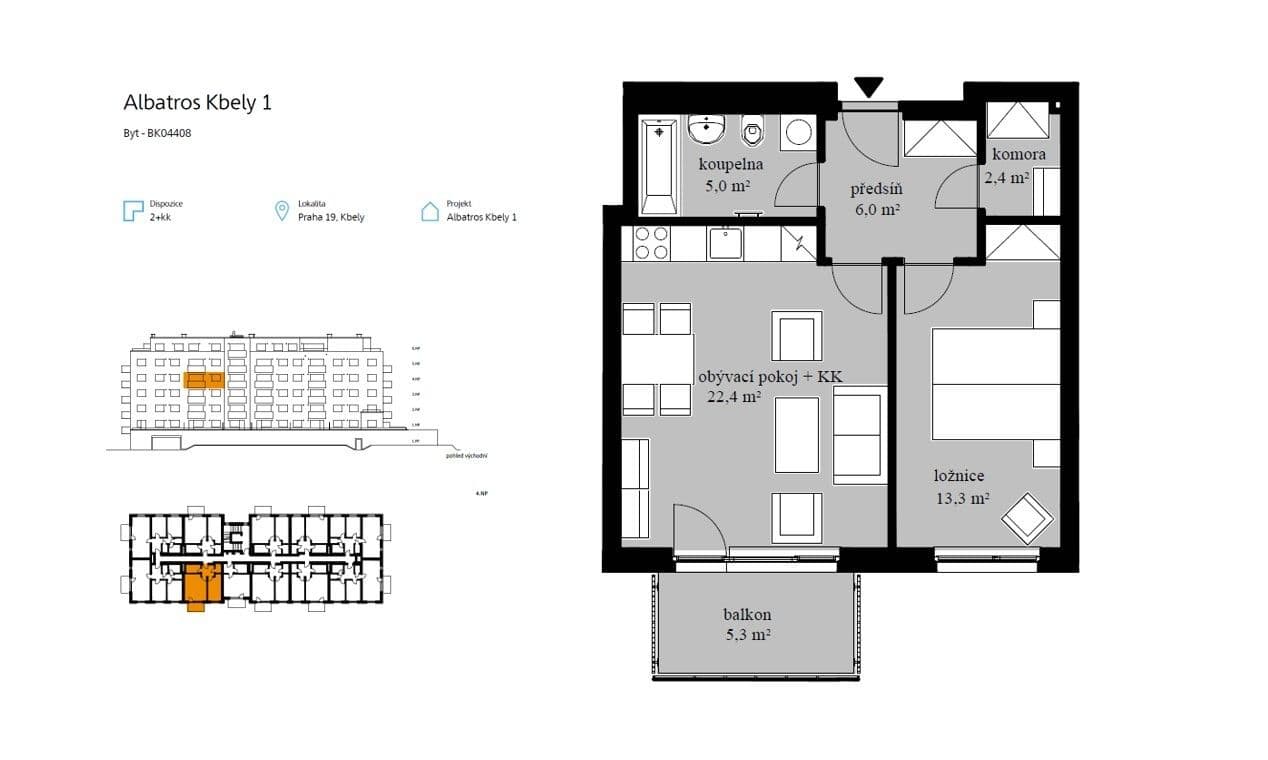 1 bedroom with open-plan kitchen flat to rent, 50 m², Sedlářova, Prague, Prague 1 bedroom with open-plan kitchen flat to rent, 50 m², Sedlářova, Prague, Prague