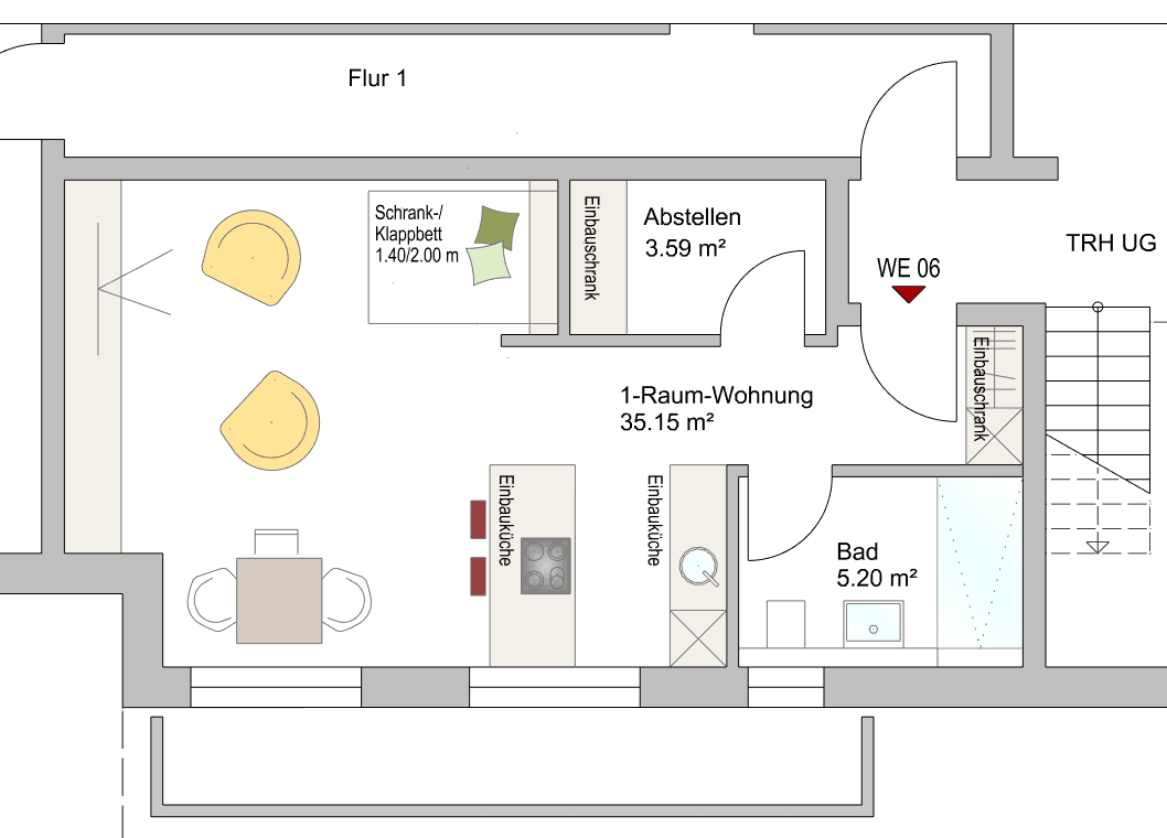 1 bedroom flat to rent, 44 m², Mühlheim am Main, Hesse 1 bedroom flat to rent, 44 m², Mühlheim am Main, Hesse