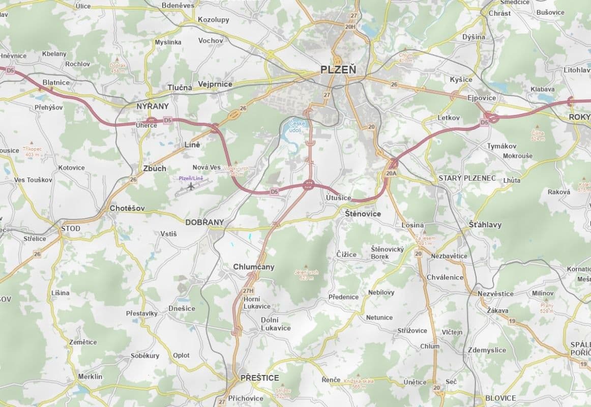 plot for sale, 812 m², Dobřany, Plzeňský Region plot for sale, 812 m², Dobřany, Plzeňský Region
