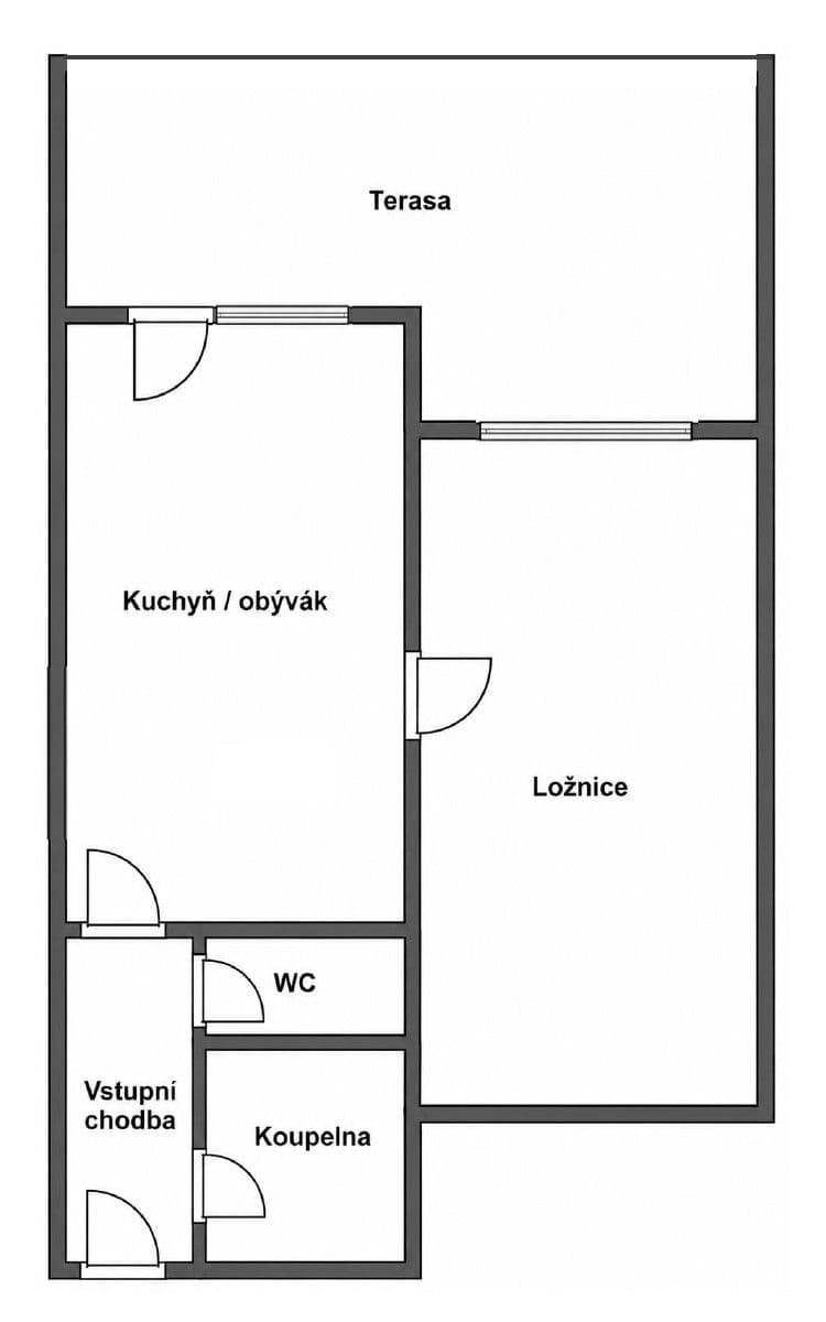1 bedroom with open-plan kitchen flat to rent, 53 m², Pod Haltýřem, Prague, Prague 1 bedroom with open-plan kitchen flat to rent, 53 m², Pod Haltýřem, Prague, Prague