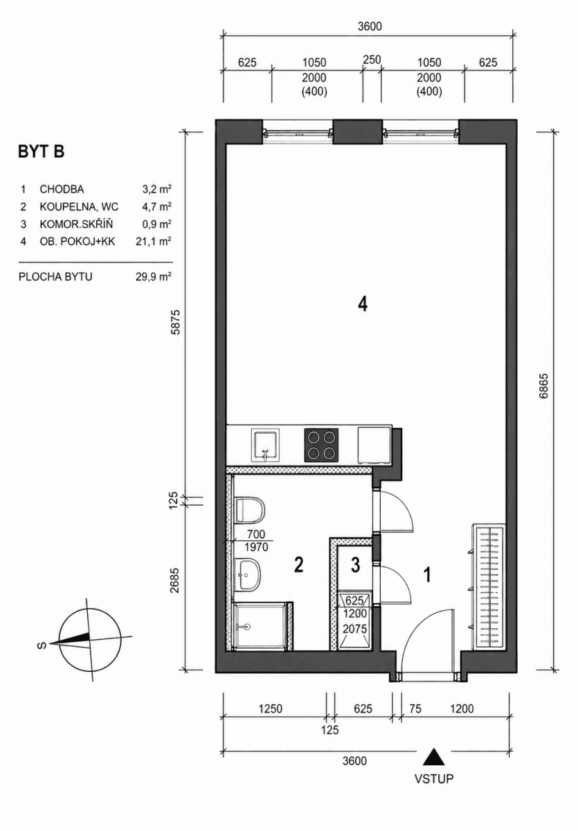 Studio flat for sale, 30 m², Zderadova, Brno, Jihomoravský Region Studio flat for sale, 30 m², Zderadova, Brno, Jihomoravský Region