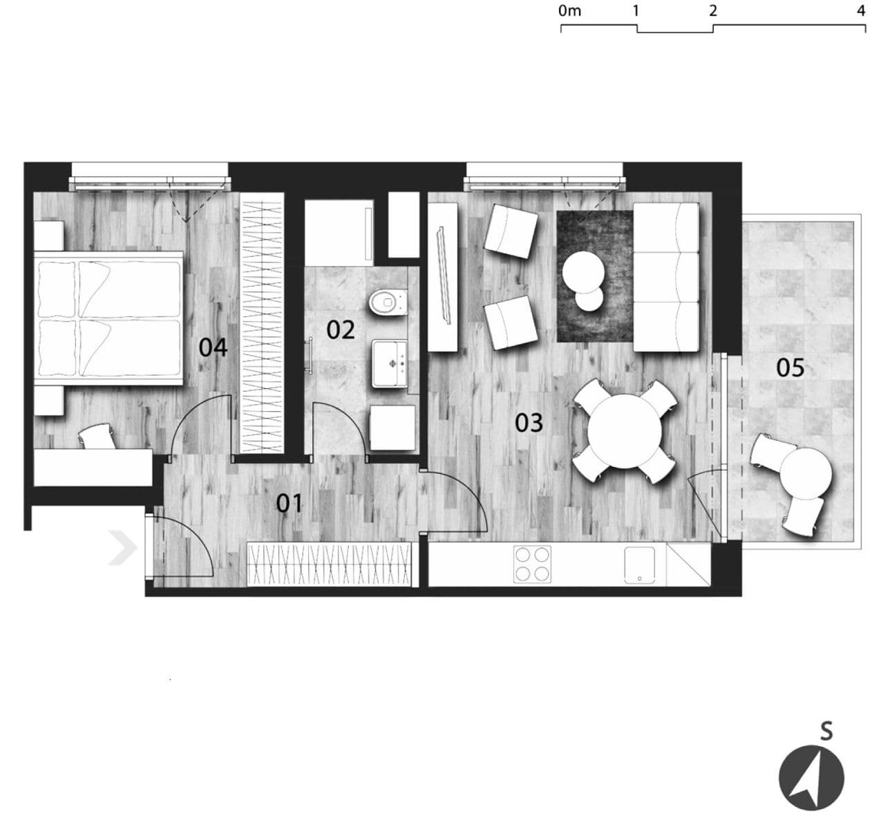 1 bedroom with open-plan kitchen flat for sale, 47 m², Arnošta Valenty, Prague, Prague 1 bedroom with open-plan kitchen flat for sale, 47 m², Arnošta Valenty, Prague, Prague