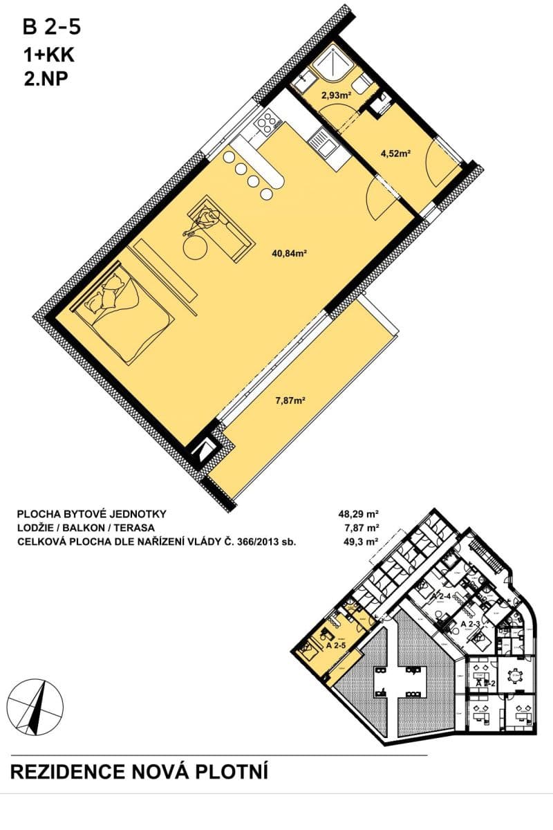 Studio flat to rent, 49 m², Plotní, Brno, Jihomoravský Region Studio flat to rent, 49 m², Plotní, Brno, Jihomoravský Region