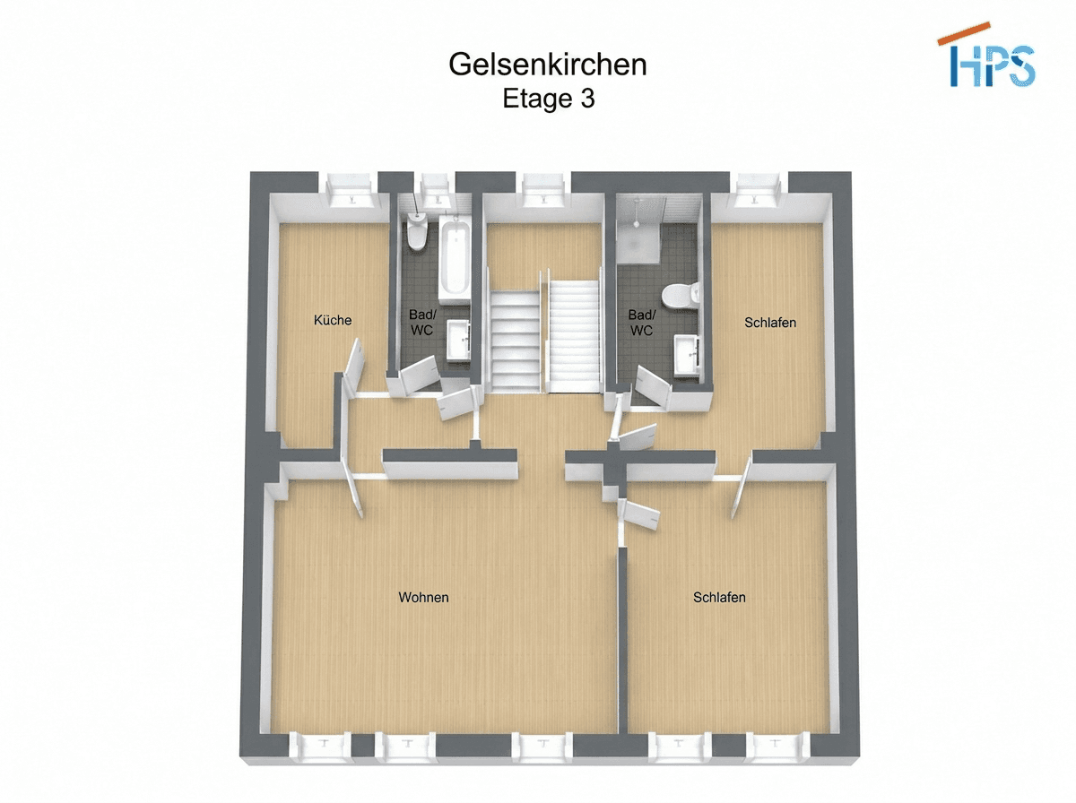 3 bedroom flat to rent, 75 m², Waldemarstr. 4, Gelsenkirchen, North Rhine-Westphalia 3 bedroom flat to rent, 75 m², Waldemarstr. 4, Gelsenkirchen, North Rhine-Westphalia