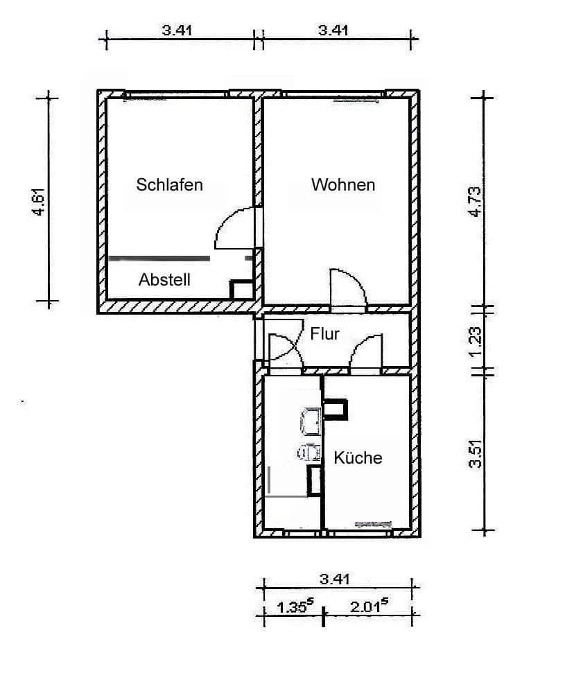 2 bedroom flat for sale, 46 m², Leipzig, Saxony 2 bedroom flat for sale, 46 m², Leipzig, Saxony