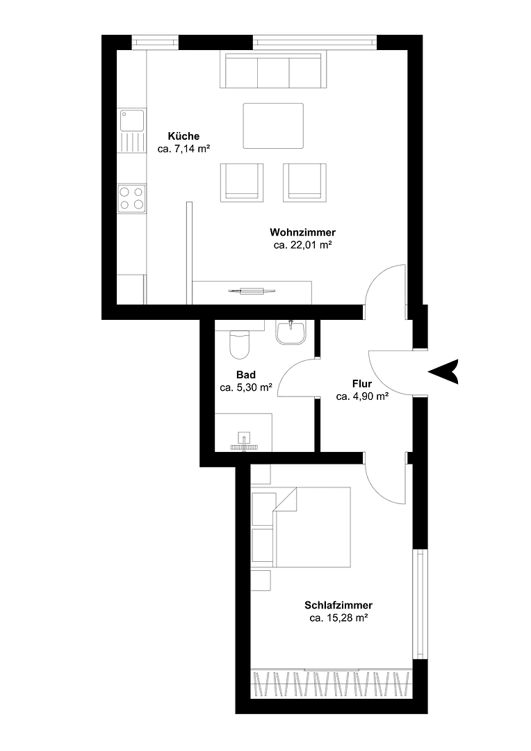 2 bedroom flat to rent, 60 m², Pivitt 2, Hagen, North Rhine-Westphalia 2 bedroom flat to rent, 60 m², Pivitt 2, Hagen, North Rhine-Westphalia