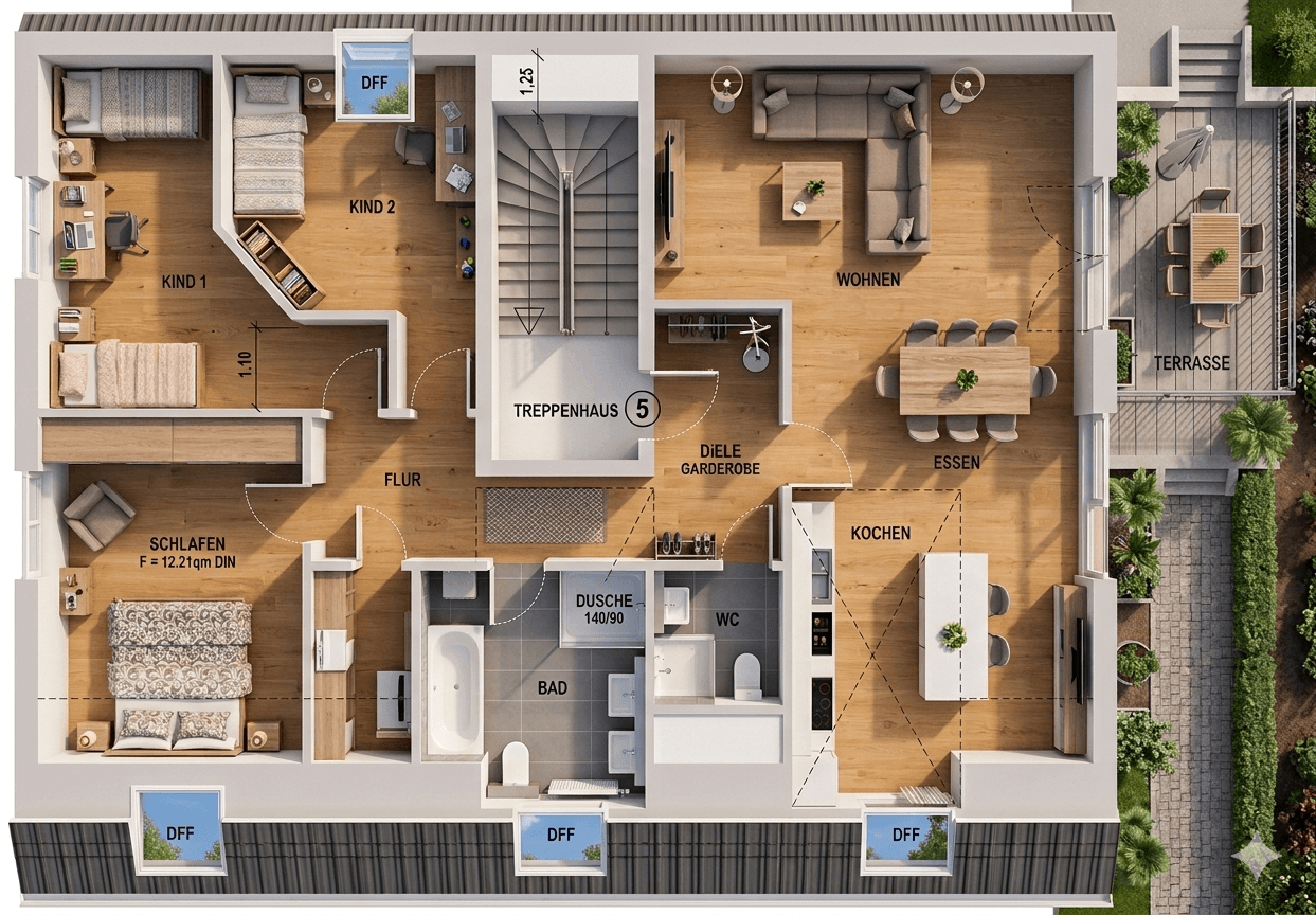 3 bedroom with open-plan kitchen flat to rent, 108 m², Panoramastr. 4, Talheim, Baden-Württemberg 3 bedroom with open-plan kitchen flat to rent, 108 m², Panoramastr. 4, Talheim, Baden-Württemberg