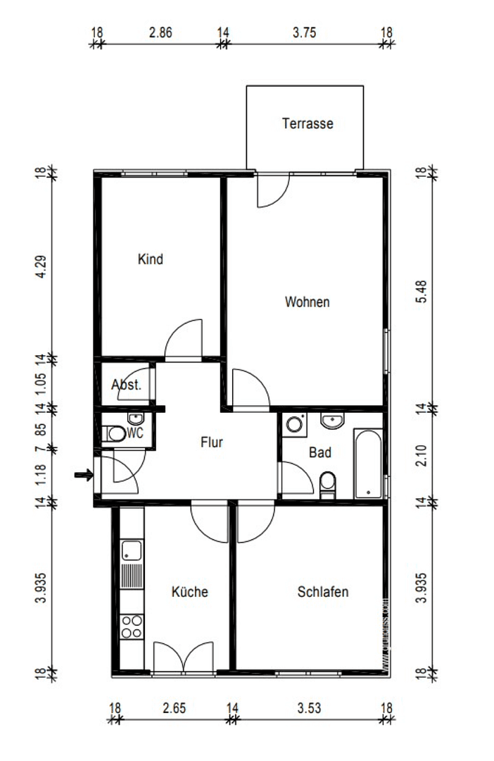 3 bedroom flat to rent, 81 m², Friedrich-Engels-Straße 11f, Oranienburg, Brandenburg 3 bedroom flat to rent, 81 m², Friedrich-Engels-Straße 11f, Oranienburg, Brandenburg