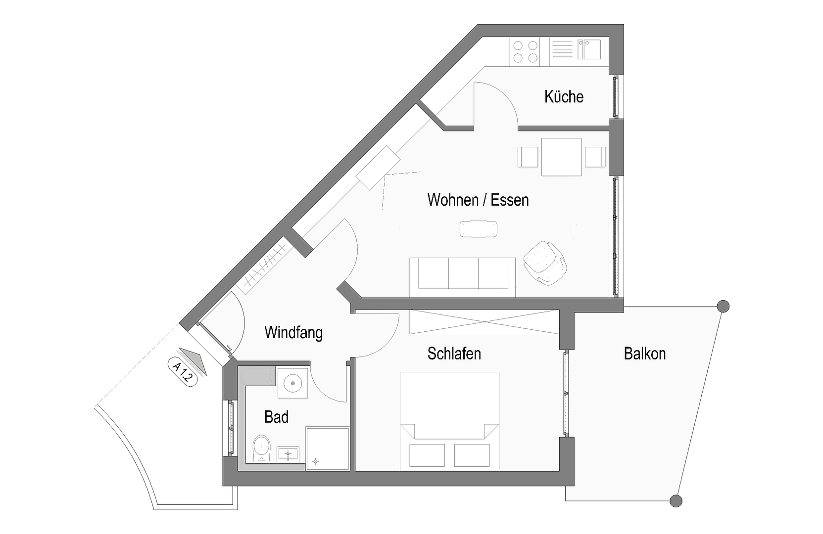 2 bedroom flat to rent, 53 m², Alzentalstraße 2, Herrenberg, Baden-Württemberg 2 bedroom flat to rent, 53 m², Alzentalstraße 2, Herrenberg, Baden-Württemberg
