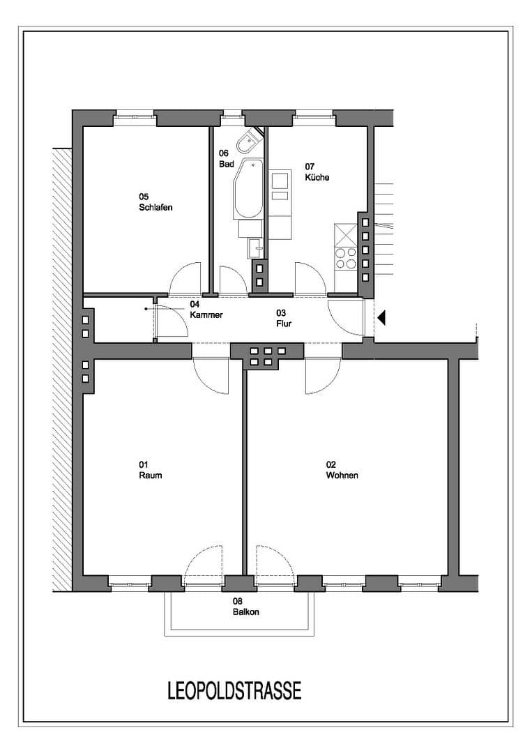 3 bedroom flat to rent, 96 m², Leopoldstr.28, Berlin, Berlin 3 bedroom flat to rent, 96 m², Leopoldstr.28, Berlin, Berlin