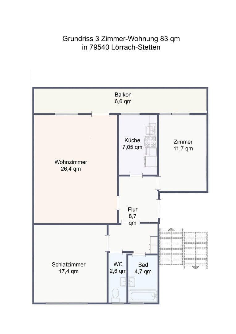 3 bedroom flat to rent, 83 m², Lörrach, Baden-Württemberg 3 bedroom flat to rent, 83 m², Lörrach, Baden-Württemberg