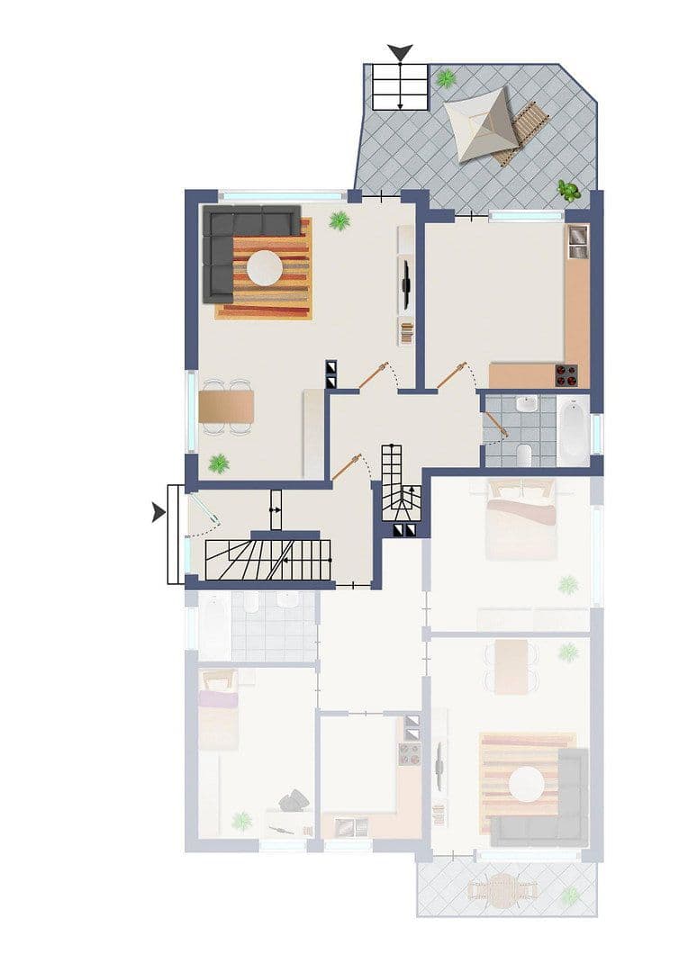 3 bedroom with open-plan kitchen flat to rent, 130 m², Gartenweg 6, Köln, North Rhine-Westphalia 3 bedroom with open-plan kitchen flat to rent, 130 m², Gartenweg 6, Köln, North Rhine-Westphalia