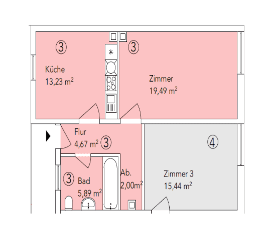 1 bedroom flat to rent, 46 m², Mannheim, Baden-Württemberg 1 bedroom flat to rent, 46 m², Mannheim, Baden-Württemberg
