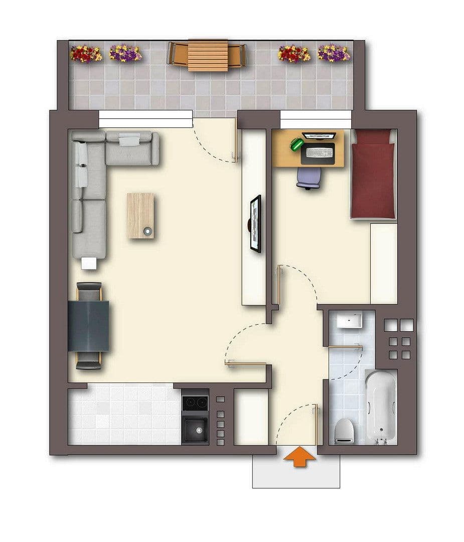 2 bedroom flat to rent, 50 m², Bielefeld, North Rhine-Westphalia 2 bedroom flat to rent, 50 m², Bielefeld, North Rhine-Westphalia