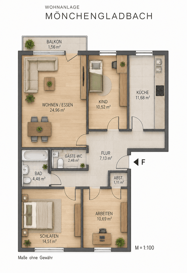 4 bedroom flat for sale, 97 m², Mönchengladbach, North Rhine-Westphalia 4 bedroom flat for sale, 97 m², Mönchengladbach, North Rhine-Westphalia