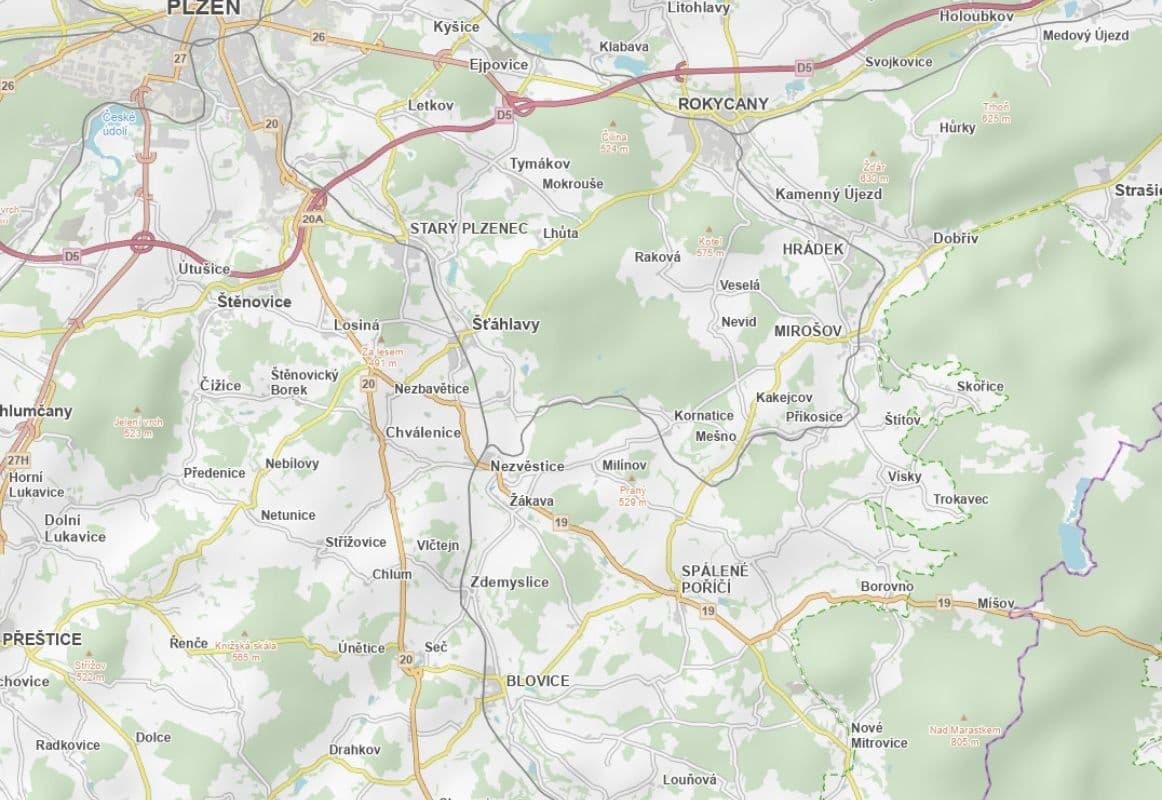 plot for sale, 3,392 m², Nezvěstice, Plzeňský Region plot for sale, 3,392 m², Nezvěstice, Plzeňský Region