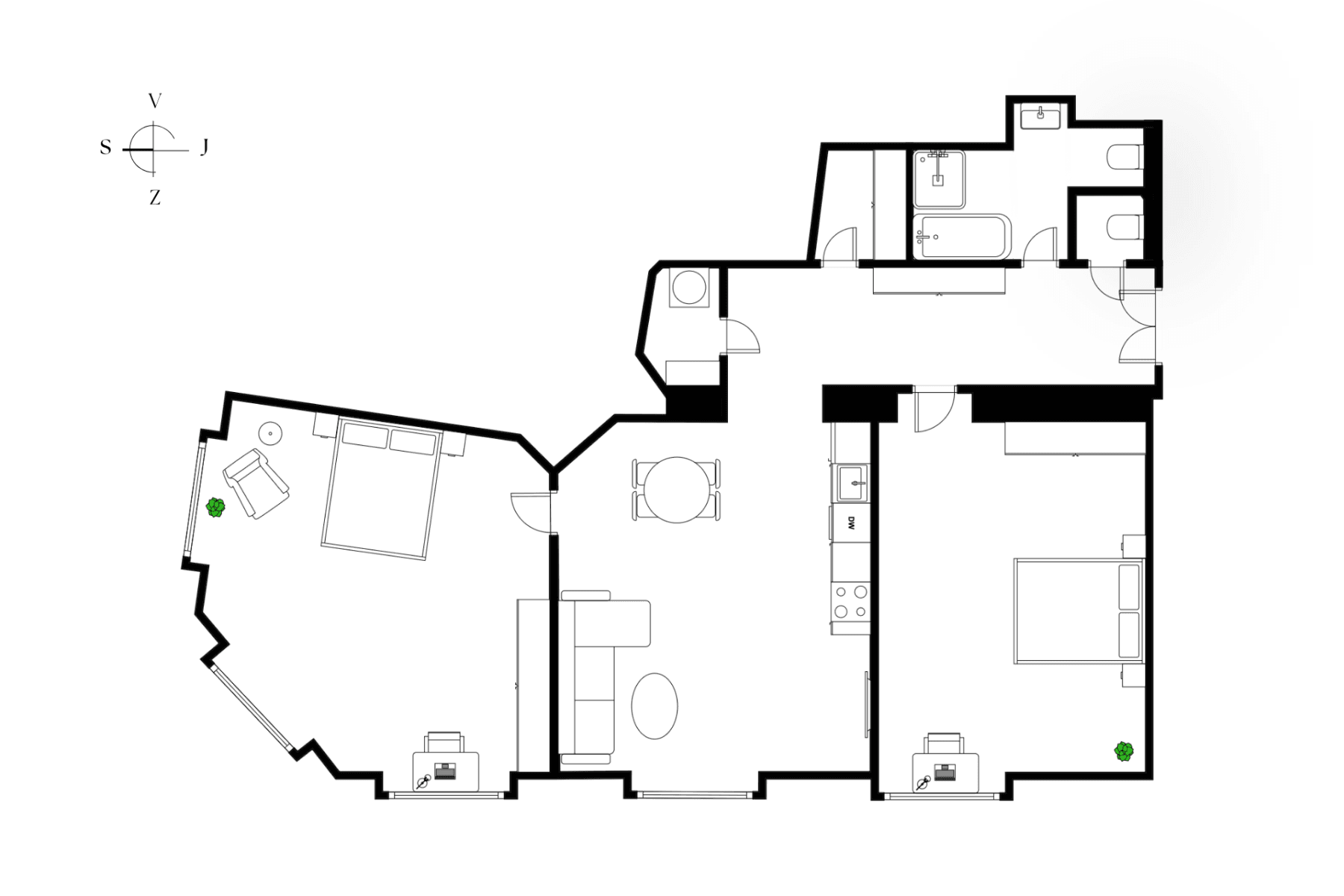 2 bedroom with open-plan kitchen flat for sale, 100 m², Boleslavská, Prague, Prague 2 bedroom with open-plan kitchen flat for sale, 100 m², Boleslavská, Prague, Prague