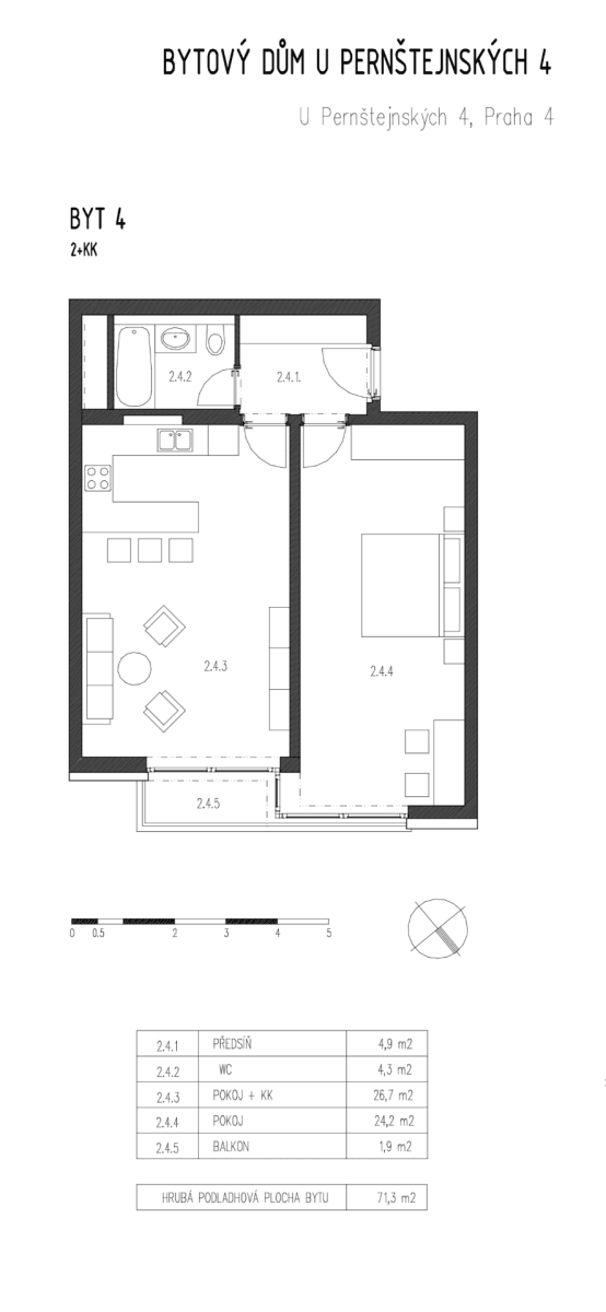 1 bedroom with open-plan kitchen flat to rent, 63 m², U Pernštejnských, Prague, Prague 1 bedroom with open-plan kitchen flat to rent, 63 m², U Pernštejnských, Prague, Prague