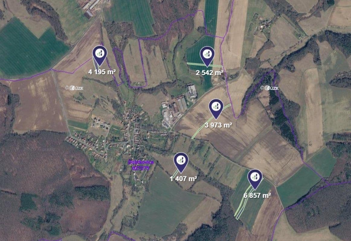 plot for sale, 18,974 m², Dobrkovice, Zlínský Region plot for sale, 18,974 m², Dobrkovice, Zlínský Region