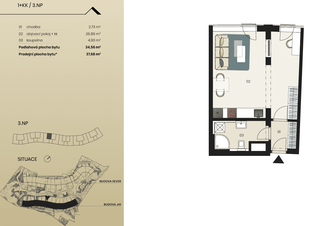Studio flat to rent, 35 m², Dostalové, Prague, Prague Studio flat to rent, 35 m², Dostalové, Prague, Prague