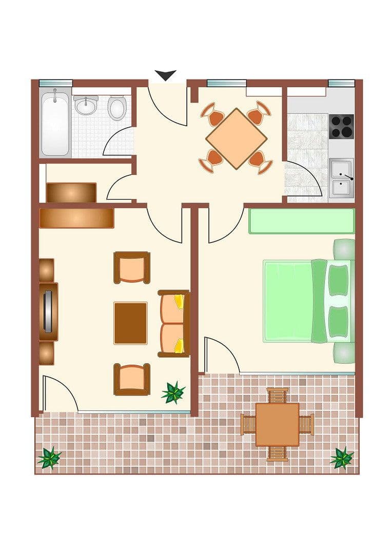 1 bedroom with open-plan kitchen flat to rent, 77 m², Ottobrunn, Bavaria 1 bedroom with open-plan kitchen flat to rent, 77 m², Ottobrunn, Bavaria