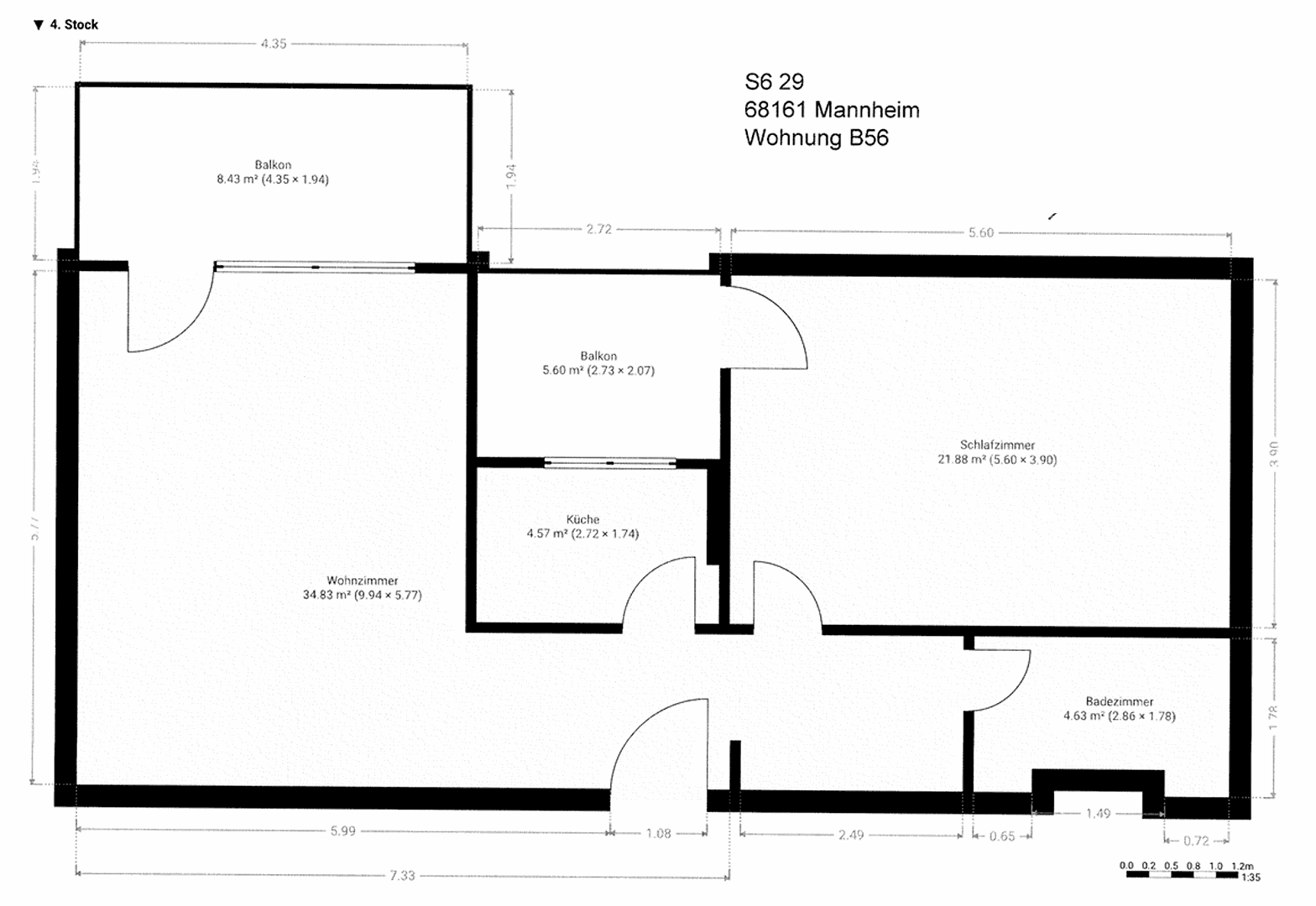 2 bedroom flat to rent, 73 m², S 6, 29, Mannheim, Baden-Württemberg 2 bedroom flat to rent, 73 m², S 6, 29, Mannheim, Baden-Württemberg
