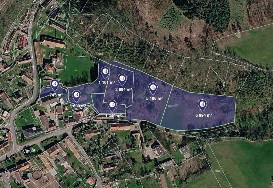 plot for sale, 5,515 m², Vinaře, Středočeský Region plot for sale, 5,515 m², Vinaře, Středočeský Region