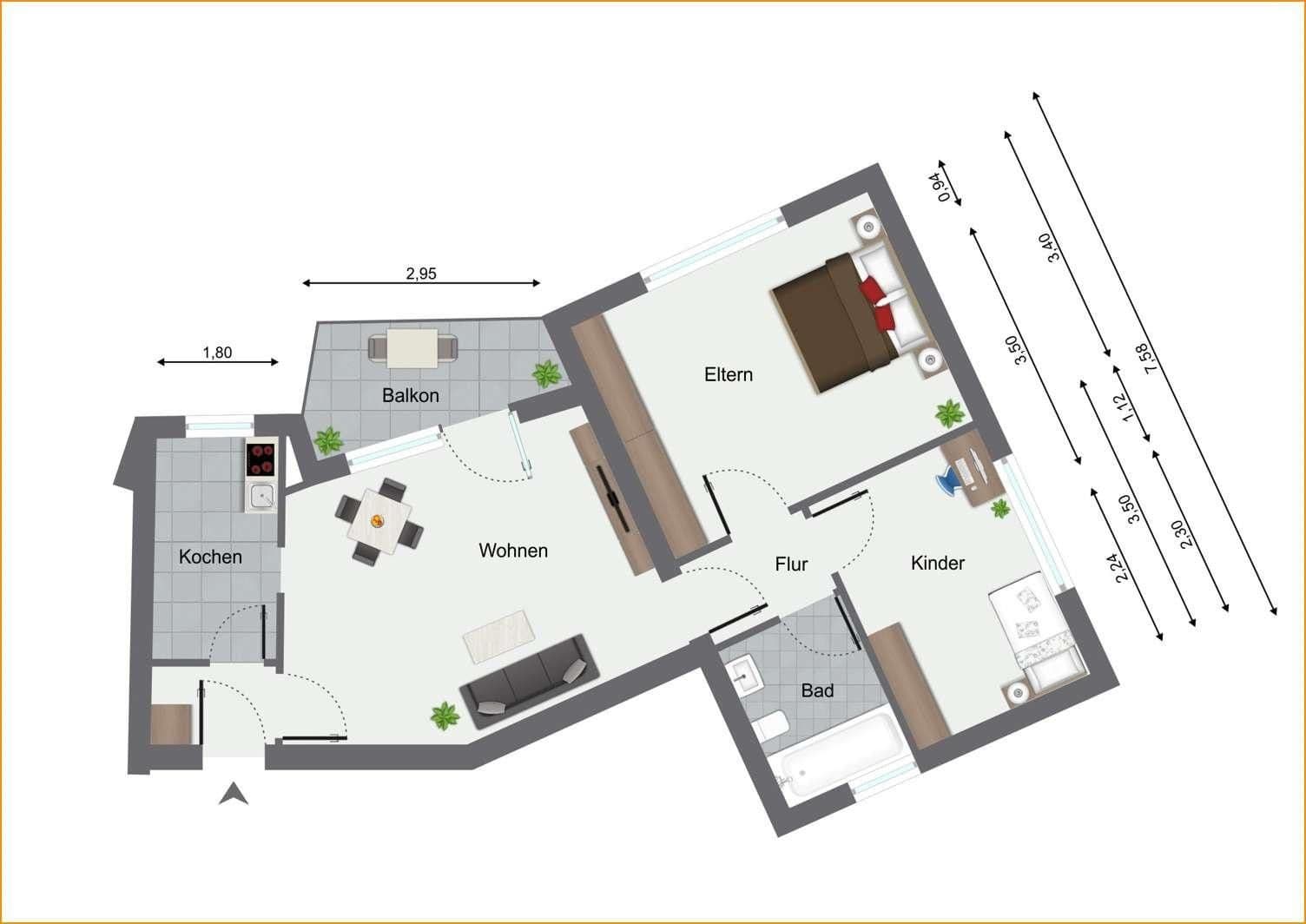 3 bedroom flat for sale, 55 m², Oberhausen, North Rhine-Westphalia 3 bedroom flat for sale, 55 m², Oberhausen, North Rhine-Westphalia
