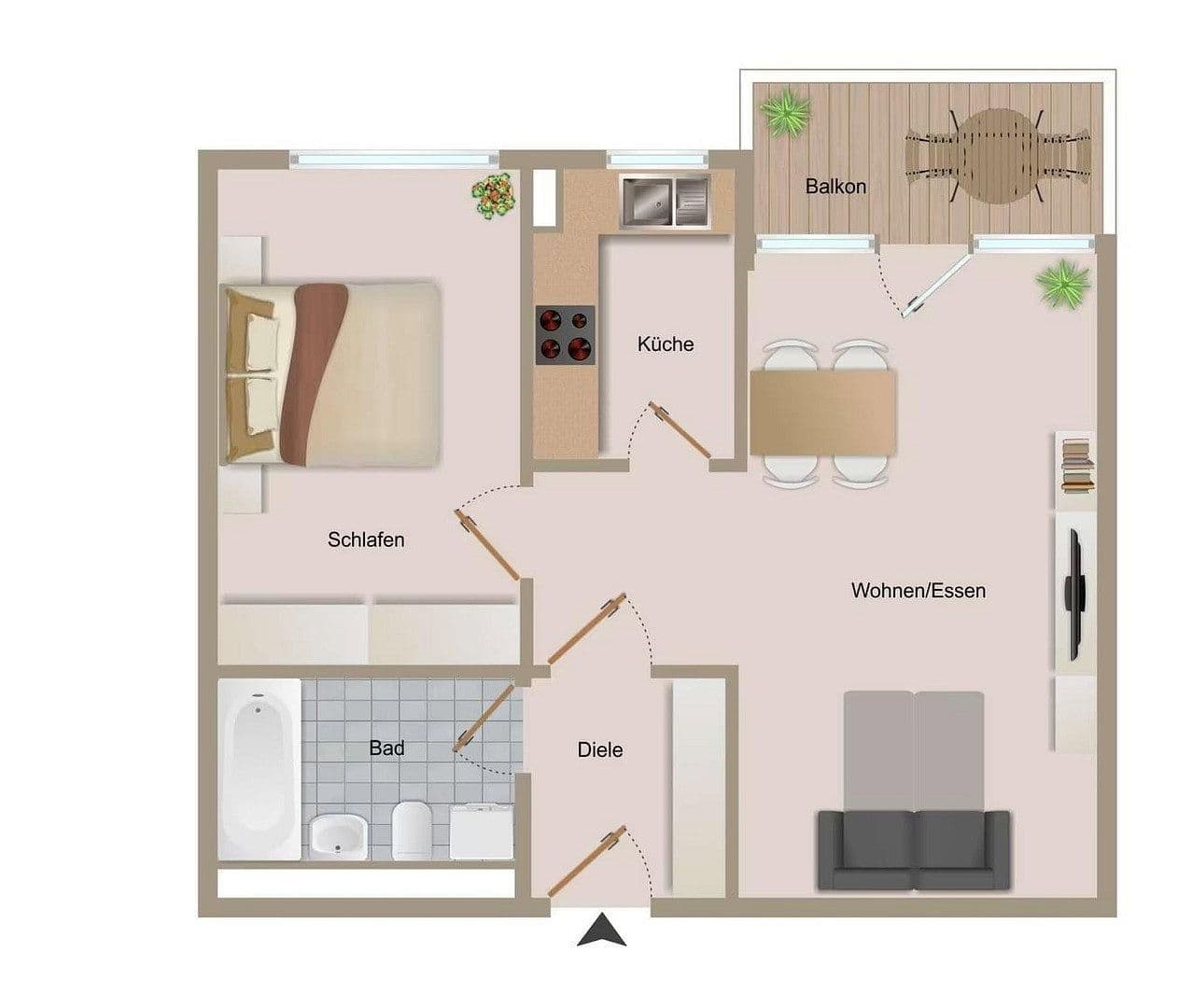 2 bedroom flat to rent, 49 m², Stuttgart, Baden-Württemberg 2 bedroom flat to rent, 49 m², Stuttgart, Baden-Württemberg