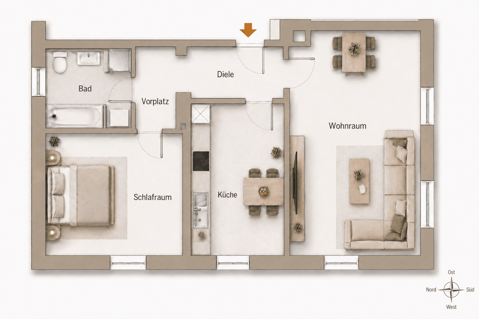 2 bedroom flat to rent, 54 m², Weilheim i.OB, Bavaria 2 bedroom flat to rent, 54 m², Weilheim i.OB, Bavaria