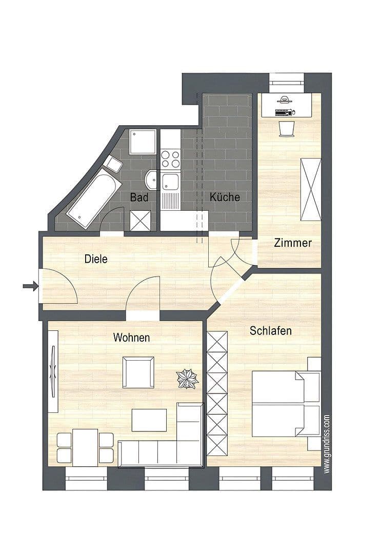 3 bedroom flat to rent, 78 m², Kohlgartenstraße 65, Leipzig, Saxony 3 bedroom flat to rent, 78 m², Kohlgartenstraße 65, Leipzig, Saxony