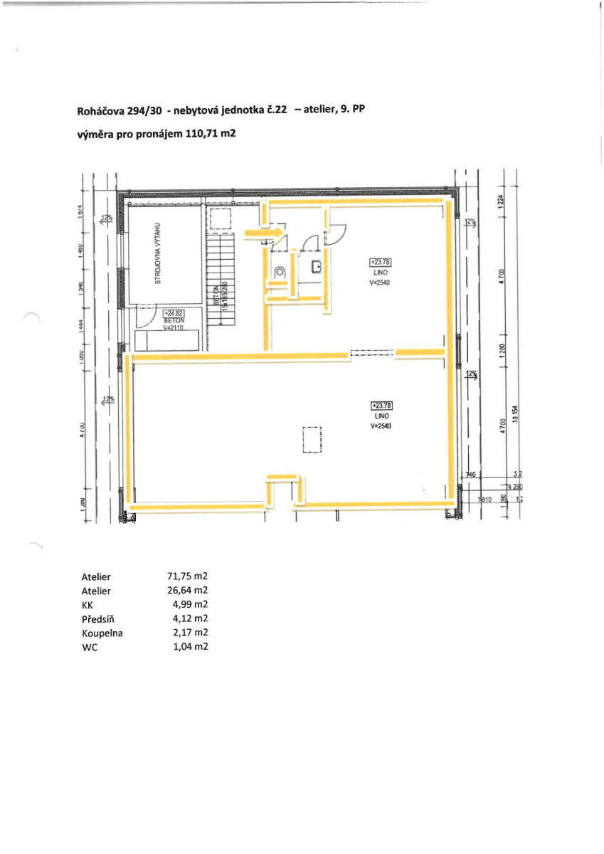 non-residential property to rent, 111 m², Roháčova, Prague, Prague non-residential property to rent, 111 m², Roháčova, Prague, Prague