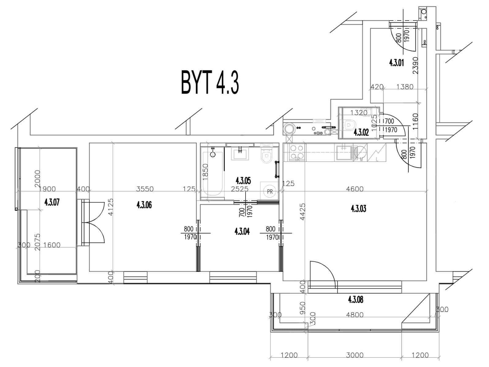 1 bedroom with open-plan kitchen flat to rent, 48 m², Kadečkové, Prague, Prague 1 bedroom with open-plan kitchen flat to rent, 48 m², Kadečkové, Prague, Prague