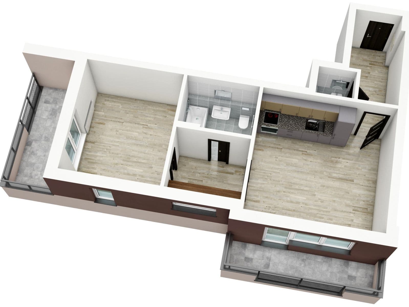 1 bedroom with open-plan kitchen flat to rent, 48 m², Kadečkové, Prague, Prague 1 bedroom with open-plan kitchen flat to rent, 48 m², Kadečkové, Prague, Prague
