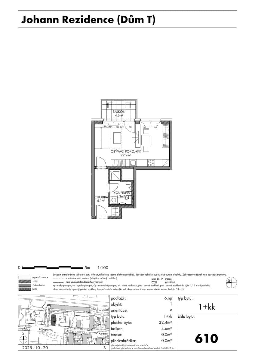 Studio flat to rent, 32 m², Pod Harfou, Prague, Prague Studio flat to rent, 32 m², Pod Harfou, Prague, Prague