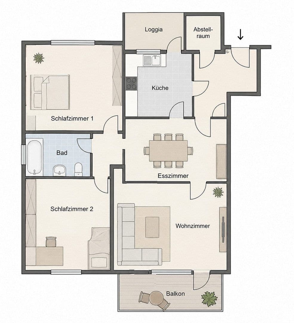 2 bedroom with open-plan kitchen flat for sale, 90 m², Hamburg, Hamburg 2 bedroom with open-plan kitchen flat for sale, 90 m², Hamburg, Hamburg