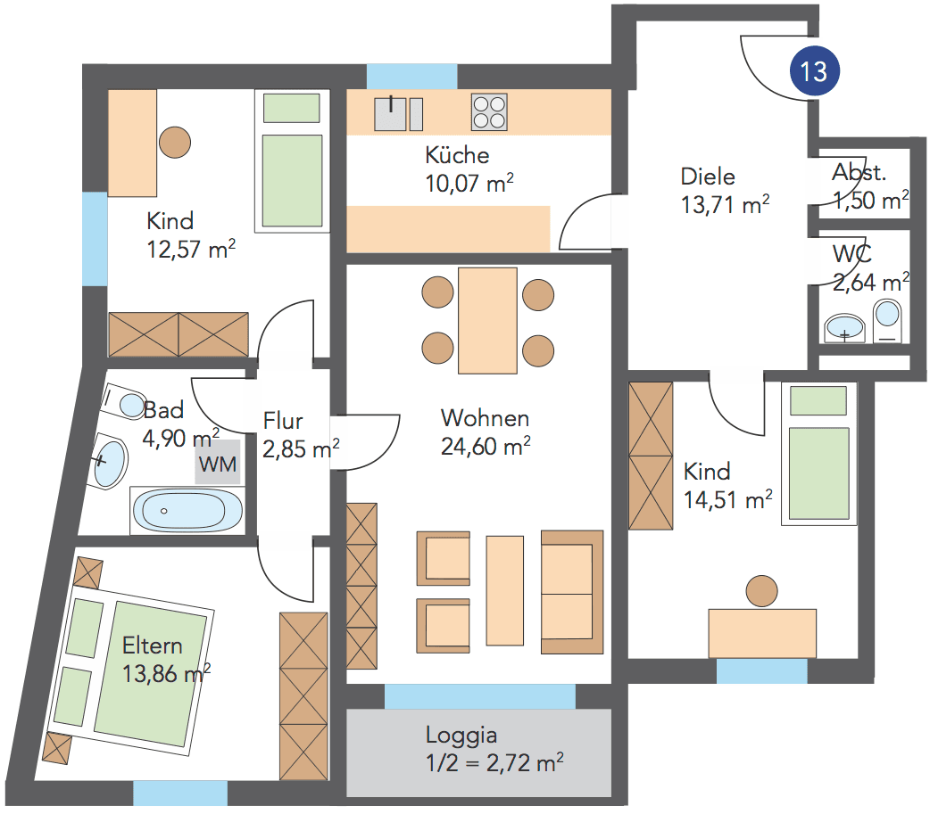 4 bedroom flat to rent, 101 m², Dr.-Wachler-Weg 37, Goslar, Lower Saxony 4 bedroom flat to rent, 101 m², Dr.-Wachler-Weg 37, Goslar, Lower Saxony