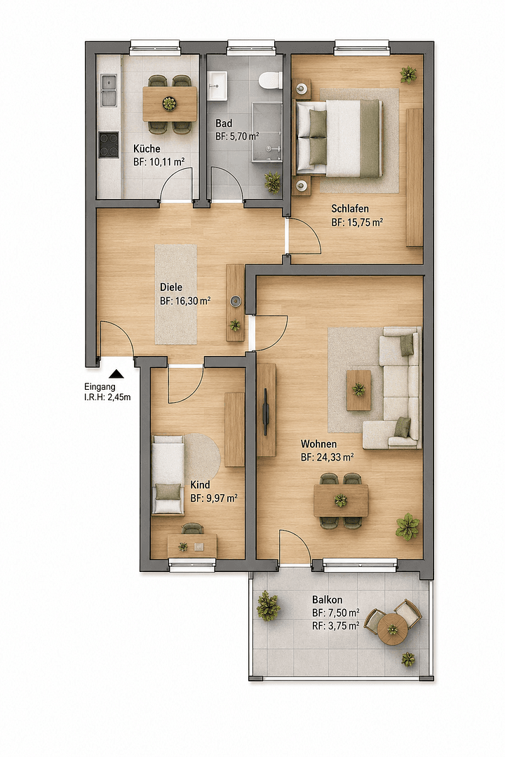 3 bedroom flat to rent, 86 m², Wiesbaden, Hesse 3 bedroom flat to rent, 86 m², Wiesbaden, Hesse