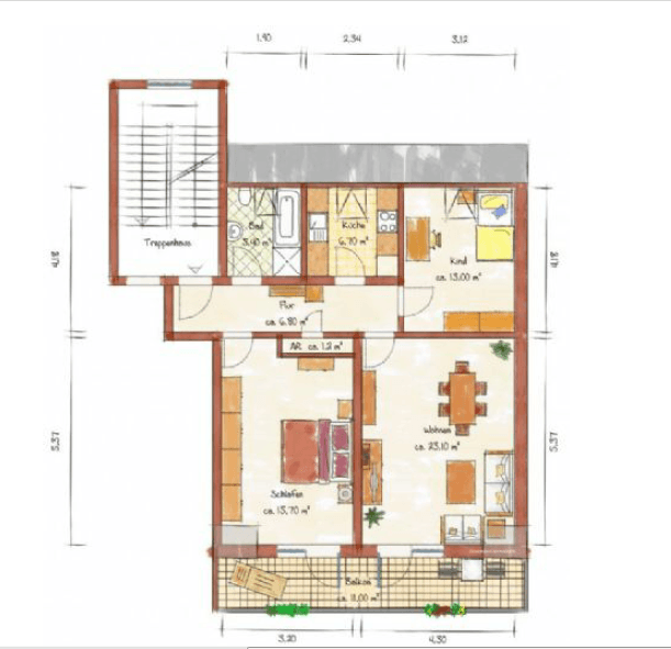 3 bedroom flat to rent, 72 m², Finowfurter Ring 8a, Schorfheide, Brandenburg 3 bedroom flat to rent, 72 m², Finowfurter Ring 8a, Schorfheide, Brandenburg