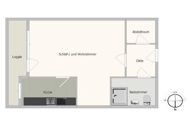 1 bedroom flat to rent, 36 m², Adlerstr. 46, Ratingen, North Rhine-Westphalia 1 bedroom flat to rent, 36 m², Adlerstr. 46, Ratingen, North Rhine-Westphalia