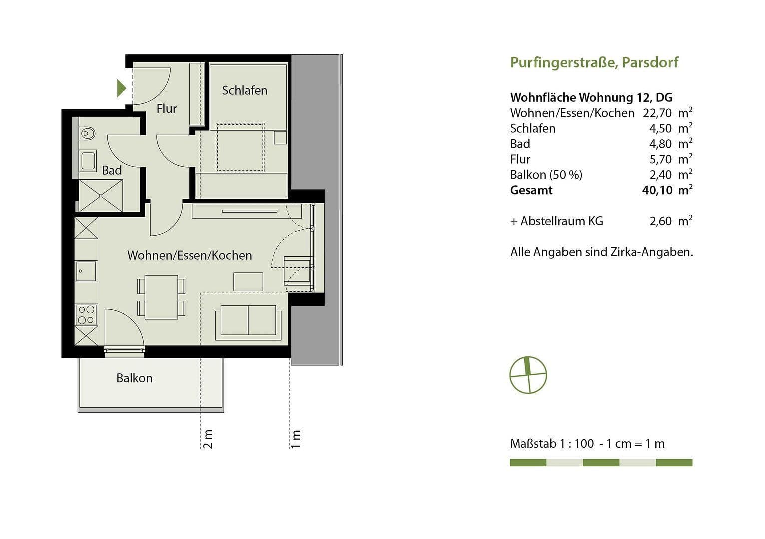 2 bedroom flat for sale, 41 m², Parsdorf, Bavaria 2 bedroom flat for sale, 41 m², Parsdorf, Bavaria