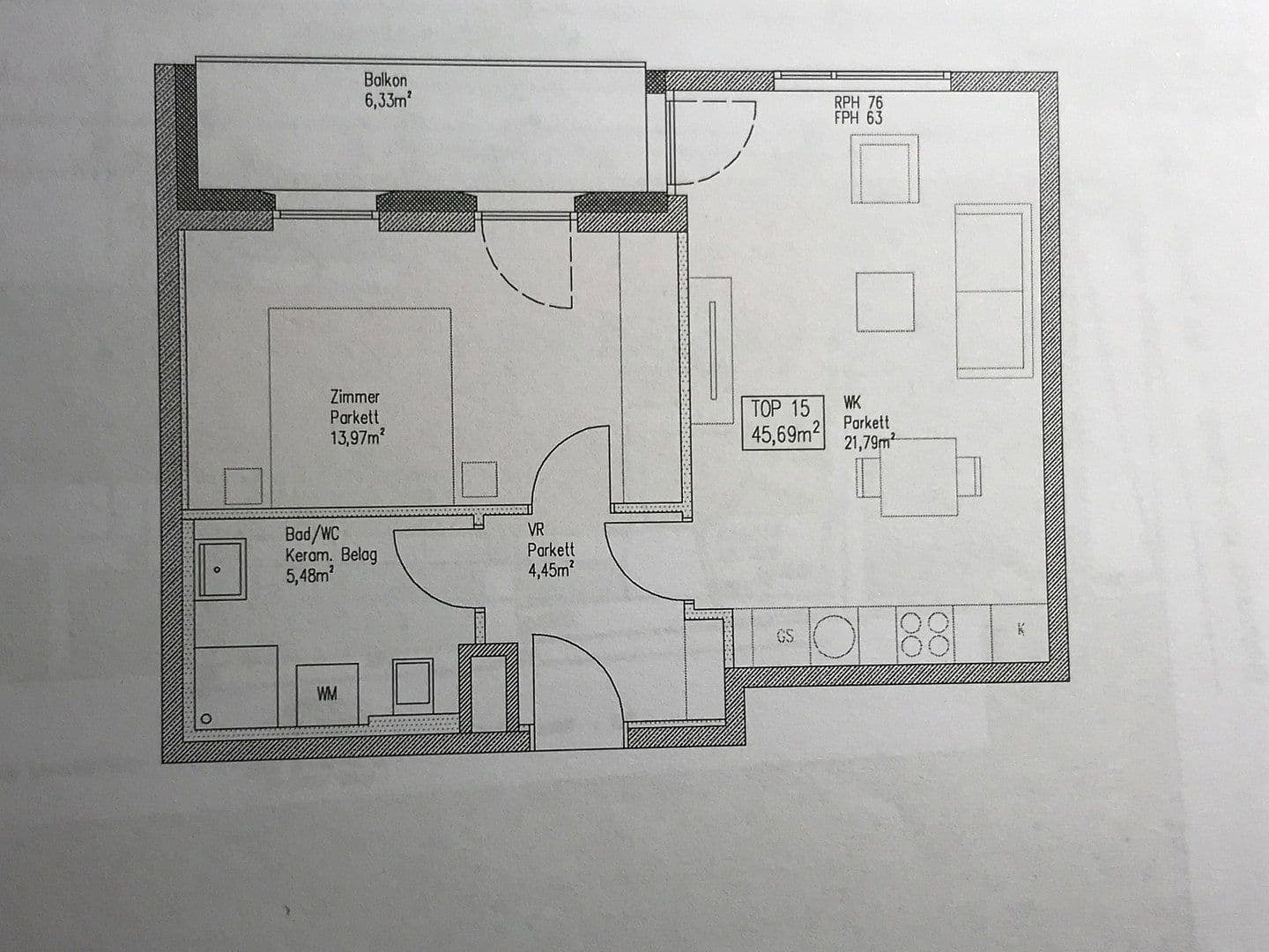 2 bedroom flat to rent, 52 m², Wien, Vienna 2 bedroom flat to rent, 52 m², Wien, Vienna